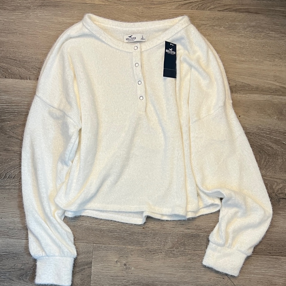 Hollister Chenille Eyelash Henley
